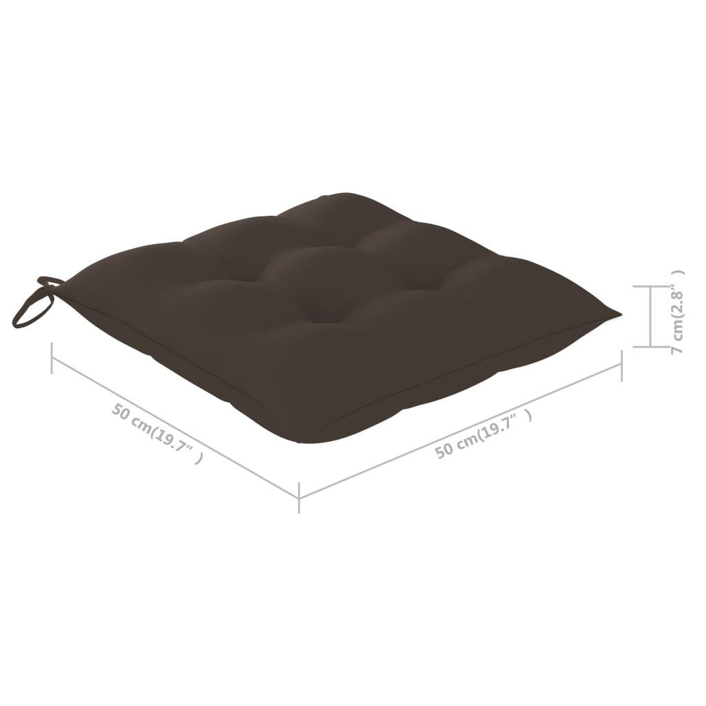 Gartenstühle mit Kissen 4 Stk. Grau Massivholz Akazie