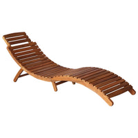 Thumbnail for Sonnenliege mit Tisch und Auflage Massivholz Akazie
