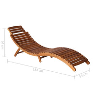Thumbnail for Sonnenliege mit Tisch und Auflage Massivholz Akazie
