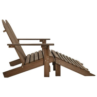 Thumbnail for 2-Sitzer Adirondack-Gartenbank mit Fußstütze Tannenholz Braun