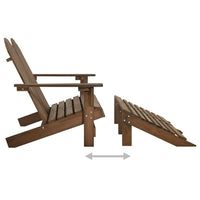 Thumbnail for 2-Sitzer Adirondack-Gartenbank mit Fußstütze Tannenholz Braun