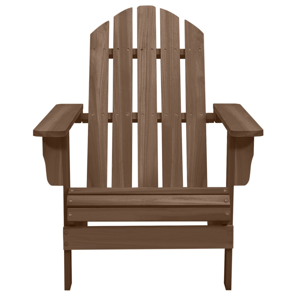 Adirondack-Gartenstuhl mit Tisch Massivholz Tanne Braun