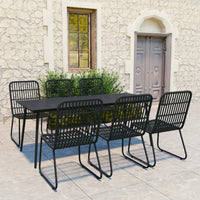 Thumbnail for 7-tlg. Garten-Essgruppe Poly Rattan und Glas