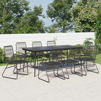 Thumbnail for 9-tlg. Garten-Essgruppe Schwarz PVC Rattan