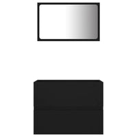 Thumbnail for 2-tlg. Badmöbel-Set Schwarz Holzwerkstoff