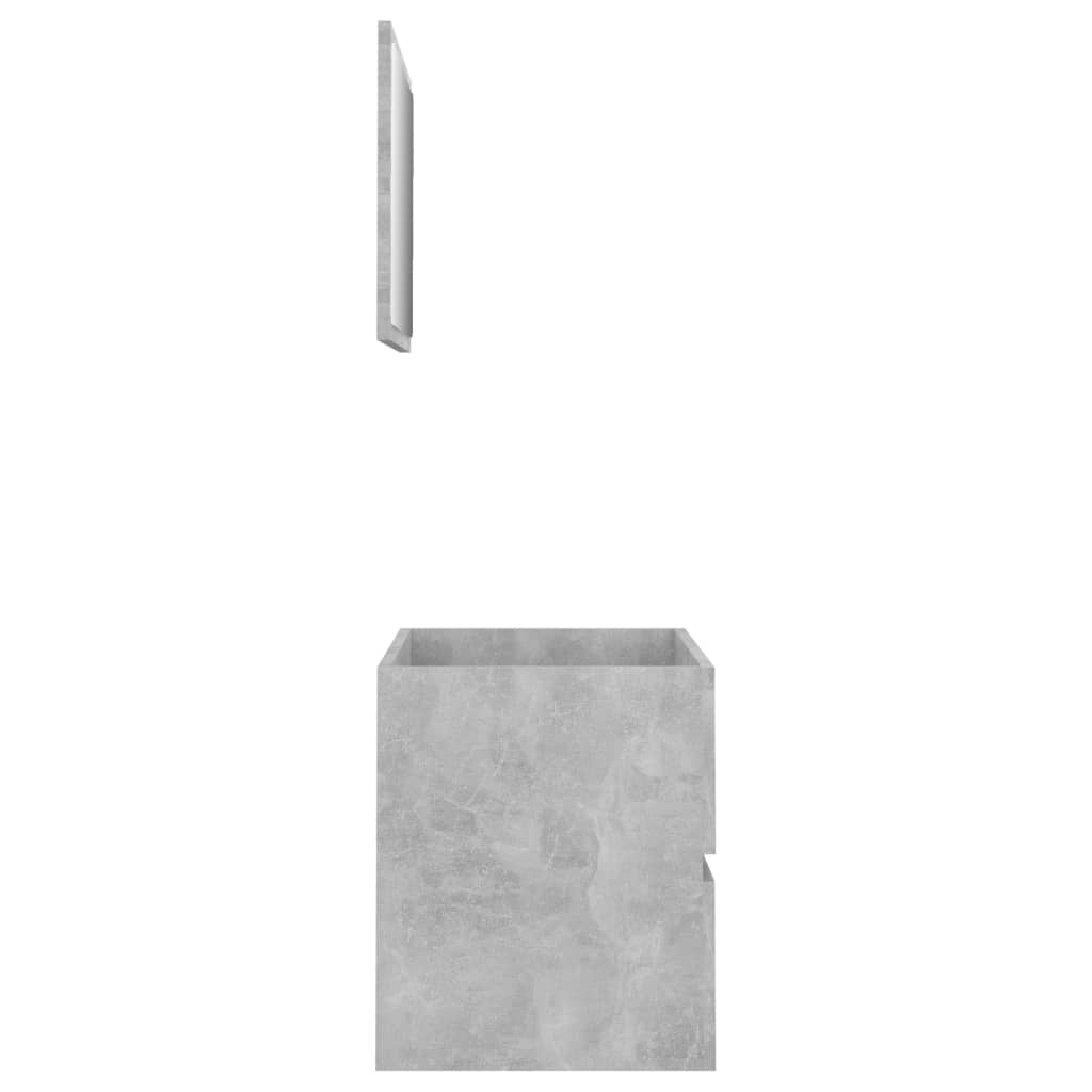 2-tlg. Badmöbel-Set Betongrau Spanplatte