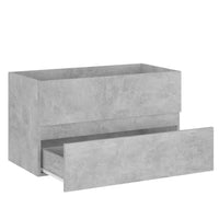 Thumbnail for 2-tlg. Badmöbel-Set Betongrau Holzwerkstoff