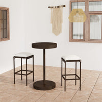 Thumbnail for 3-tlg. Gartenbar-Set mit Kissen Poly Rattan Braun