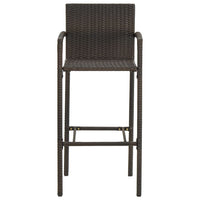 Thumbnail for 5-tlg. Gartenbar-Set Poly Rattan Braun