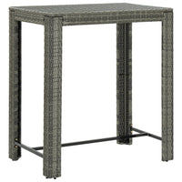 Thumbnail for 5-tlg. Gartenbar-Set mit Kissen Poly Rattan Grau