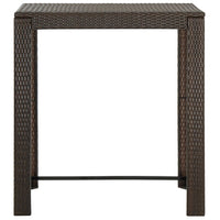 Thumbnail for 7-tlg. Gartenbar-Set mit Kissen Poly Rattan Braun