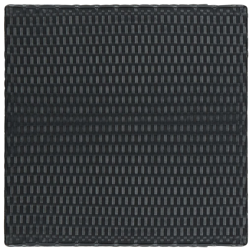 5-tlg. Gartenbar-Set mit Kissen Poly Rattan Schwarz