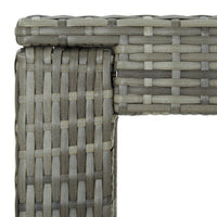 Thumbnail for 7-tlg. Gartenbar-Set mit Kissen Poly Rattan Grau
