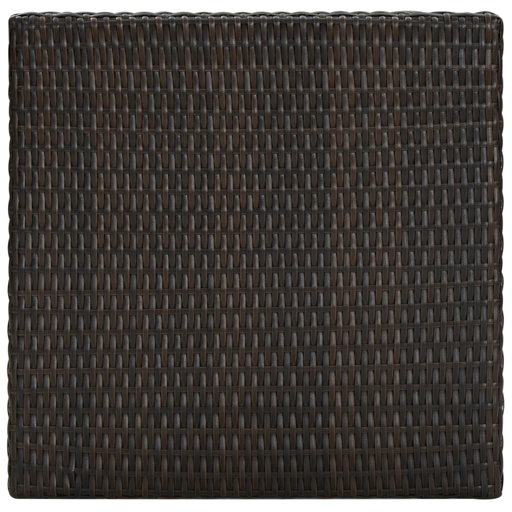 3-tlg. Garten-Bar-Set mit Armlehnen Poly Rattan Braun