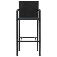 Thumbnail for 7-tlg. Garten-Bar-Set mit Armlehnen Poly Rattan Schwarz