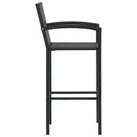 Thumbnail for 7-tlg. Garten-Bar-Set mit Armlehnen Poly Rattan Schwarz