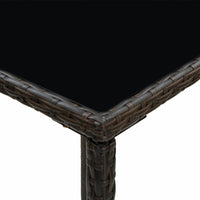 Thumbnail for 3-tlg. Gartenbar-Set mit Kissen Poly Rattan Braun