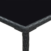 Thumbnail for 3-tlg. Gartenbar-Set mit Kissen Poly Rattan Schwarz