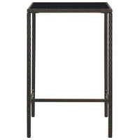 Thumbnail for 5-tlg. Gartenbar-Set mit Kissen Poly Rattan Braun