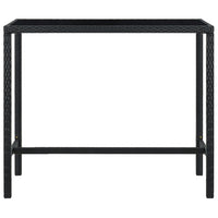 Thumbnail for 7-tlg. Gartenbar-Set mit Kissen Poly Rattan Schwarz