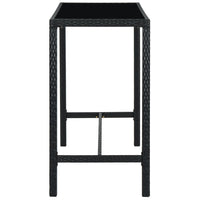 Thumbnail for 7-tlg. Gartenbar-Set mit Kissen Poly Rattan Schwarz