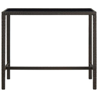 Thumbnail for 9-tlg. Gartenbar-Set mit Kissen Poly Rattan Braun