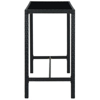 Thumbnail for 9-tlg. Gartenbar-Set mit Kissen Poly Rattan Schwarz