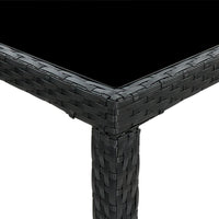 Thumbnail for 9-tlg. Gartenbar-Set mit Kissen Poly Rattan Schwarz
