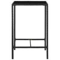 Thumbnail for 5-tlg. Gartenbar-Set mit Kissen Poly Rattan Schwarz