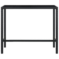 Thumbnail for 5-tlg. Gartenbar-Set mit Kissen Poly Rattan Schwarz