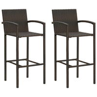 Thumbnail for 3-tlg. Gartenbar-Set Poly Rattan Braun