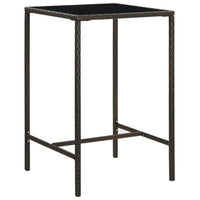 Thumbnail for 5-tlg. Gartenbar-Set Poly Rattan Braun