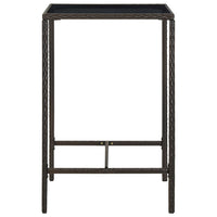 Thumbnail for 5-tlg. Gartenbar-Set Poly Rattan Braun