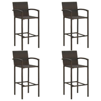 Thumbnail for 5-tlg. Gartenbar-Set Poly Rattan Braun
