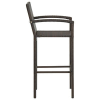 Thumbnail for 5-tlg. Gartenbar-Set Poly Rattan Braun