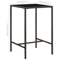 Thumbnail for 5-tlg. Gartenbar-Set Poly Rattan Braun