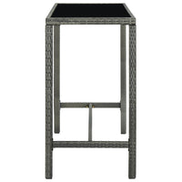 Thumbnail for 5-tlg. Gartenbar-Set Poly Rattan Grau