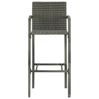 Thumbnail for 5-tlg. Gartenbar-Set Poly Rattan Grau