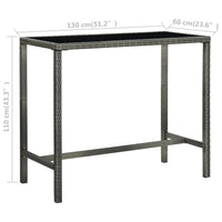 Thumbnail for 5-tlg. Gartenbar-Set Poly Rattan Grau