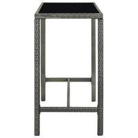 Thumbnail for 7-tlg. Gartenbar-Set Poly Rattan Grau