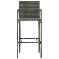 Thumbnail for 7-tlg. Gartenbar-Set Poly Rattan Grau
