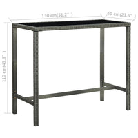 Thumbnail for 7-tlg. Gartenbar-Set Poly Rattan Grau