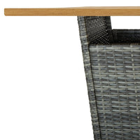Thumbnail for 9-tlg. Gartenbar-Set mit Kissen Poly Rattan Grau