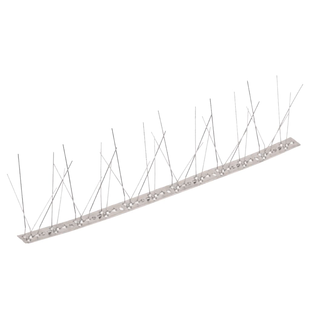 40-tlg. Vogelabwehr-Spikes-Set 20 m Edelstahl 5-reihig