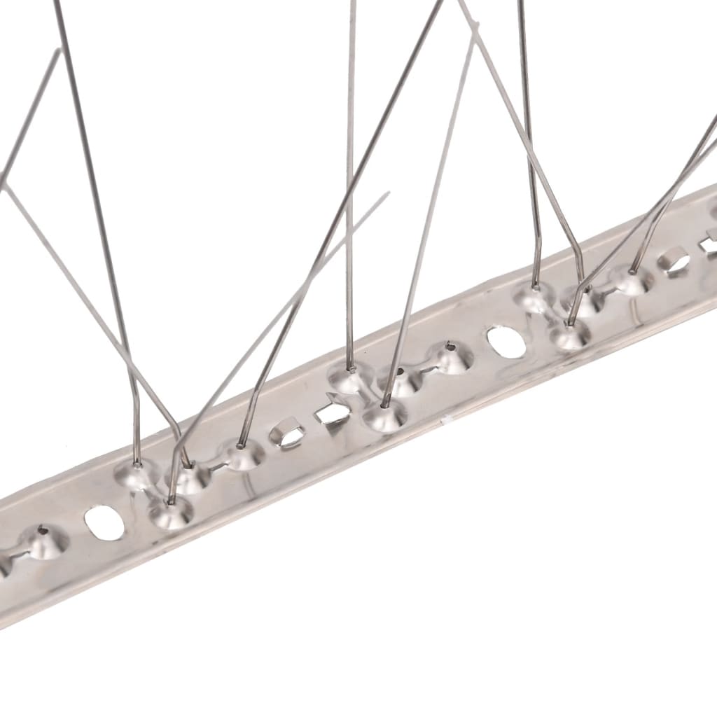 40-tlg. Vogelabwehr-Spikes-Set 20 m Edelstahl 5-reihig