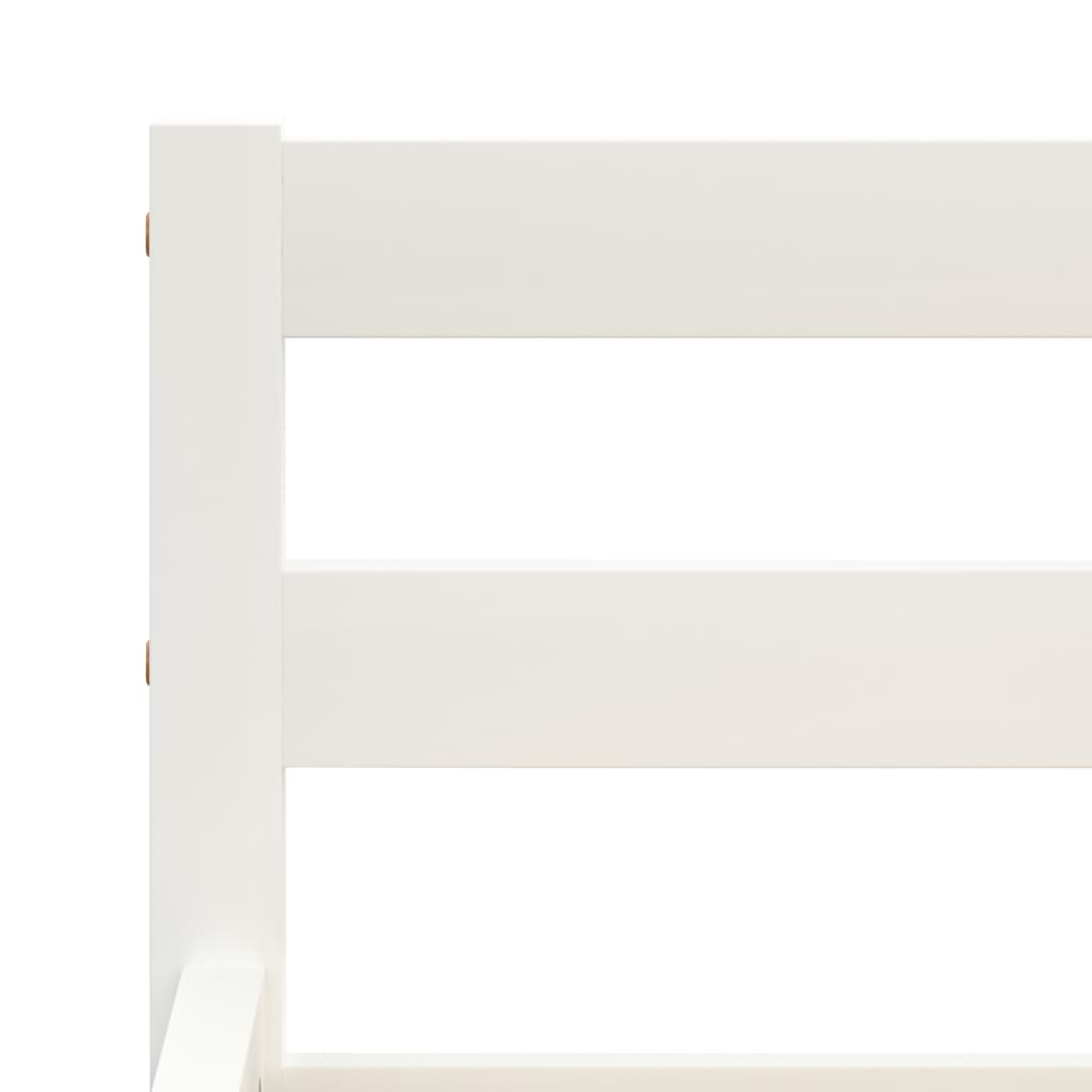 Massivholzbett mit 2 Schubladen Weiß Kiefer 180x200 cm