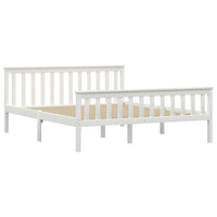 Thumbnail for Massivholzbett mit 2 Schubladen Weiß Kiefer 160x200 cm