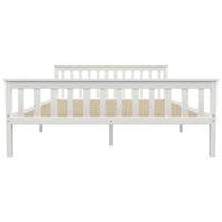 Thumbnail for Massivholzbett mit 2 Schubladen Weiß Kiefer 160x200 cm