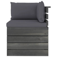 Thumbnail for Garten-Paletten-Ecksofa mit Kissen Kiefernholz