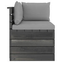 Thumbnail for Garten-Paletten-Ecksofa mit Kissen Kiefernholz